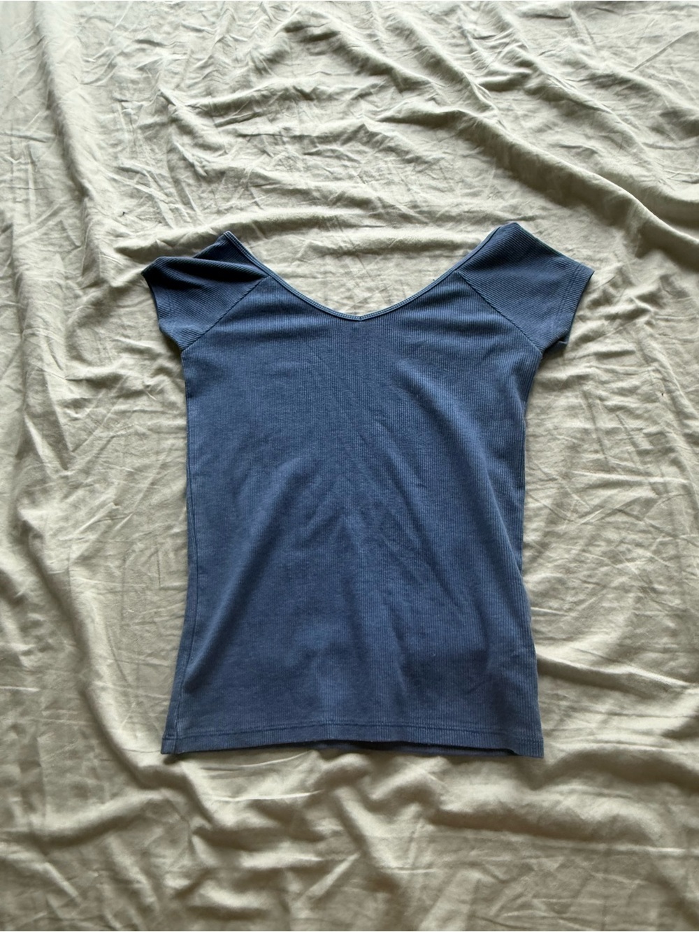 American Eagle Outfitters Navy Blue Scoop-Neck Crop Top